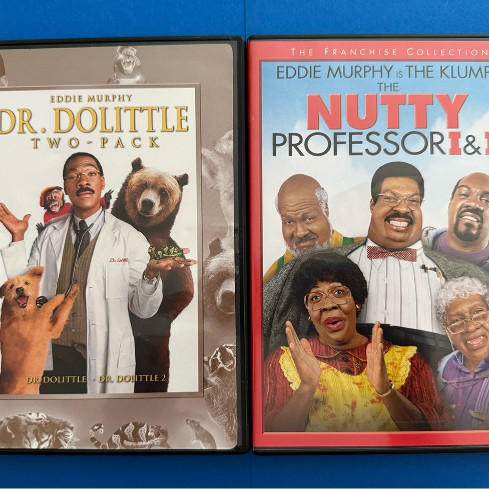 Eddie Murphy DVD Collection - Dr. Dolittle 1 & 2 & Nutty Professor 1 & 2.